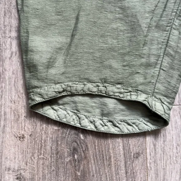Sahara 50% Linen Balloon Trousers In Colour Thyme Size Medium UK 12 - Picture 3 of 9
